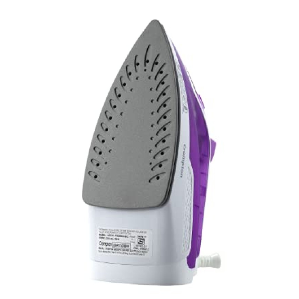 Crompton Fabrimagic 1200W Steam Iron with 200ml Tank 13g/min Steam Teflon Soleplate Purple