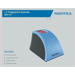 Mantra MFS 110 L1 Biometric Single Fingerprint Scanner | Aadhaar Authentication Device | Latest Updated RD Service