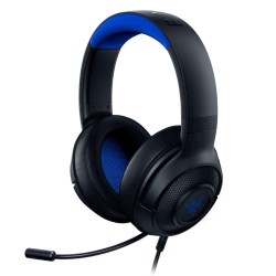 Razer Kraken X Ultralight Gaming Headset: 7.1 Surround Sound - Lightweight Aluminum Frame - Bendable Cardioid Microphone Black/Blue