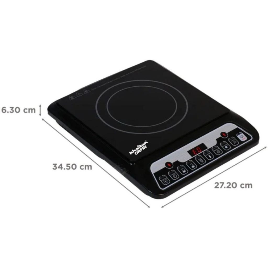 Khaitan Orfin 2000 W Induction Cooktop Touch Panel (Black, KO-432 | 2000 Watts Ultra Slim)