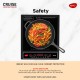 Pigeon by Stovekraft Cruise 1800 watt Induction Cooktop With Crystal Glass,7 Segments LED Display, Auto Switch Off - Black