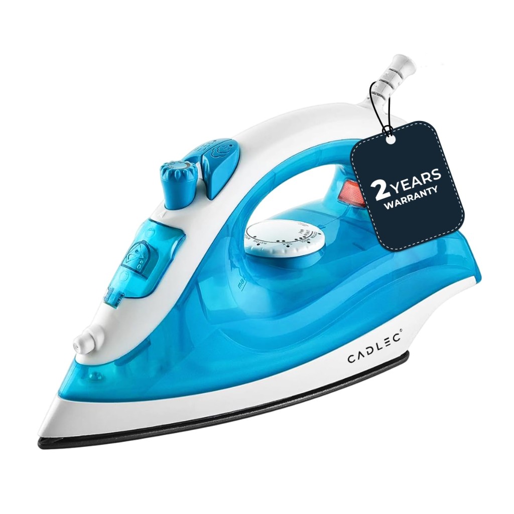 Cadlec GoLite Steam Iron Lightweight with Non-Stick Teflon Coating | 1200W | 2-Year Warranty