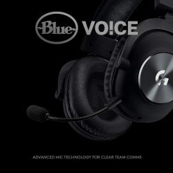 Logitech G Pro X Gaming Wired Over Ear Headphones with Mic Blue Voice DTS Headphone:X 2.0, 50Mm Pro-G Drivers, 2.0 Surround Sound
