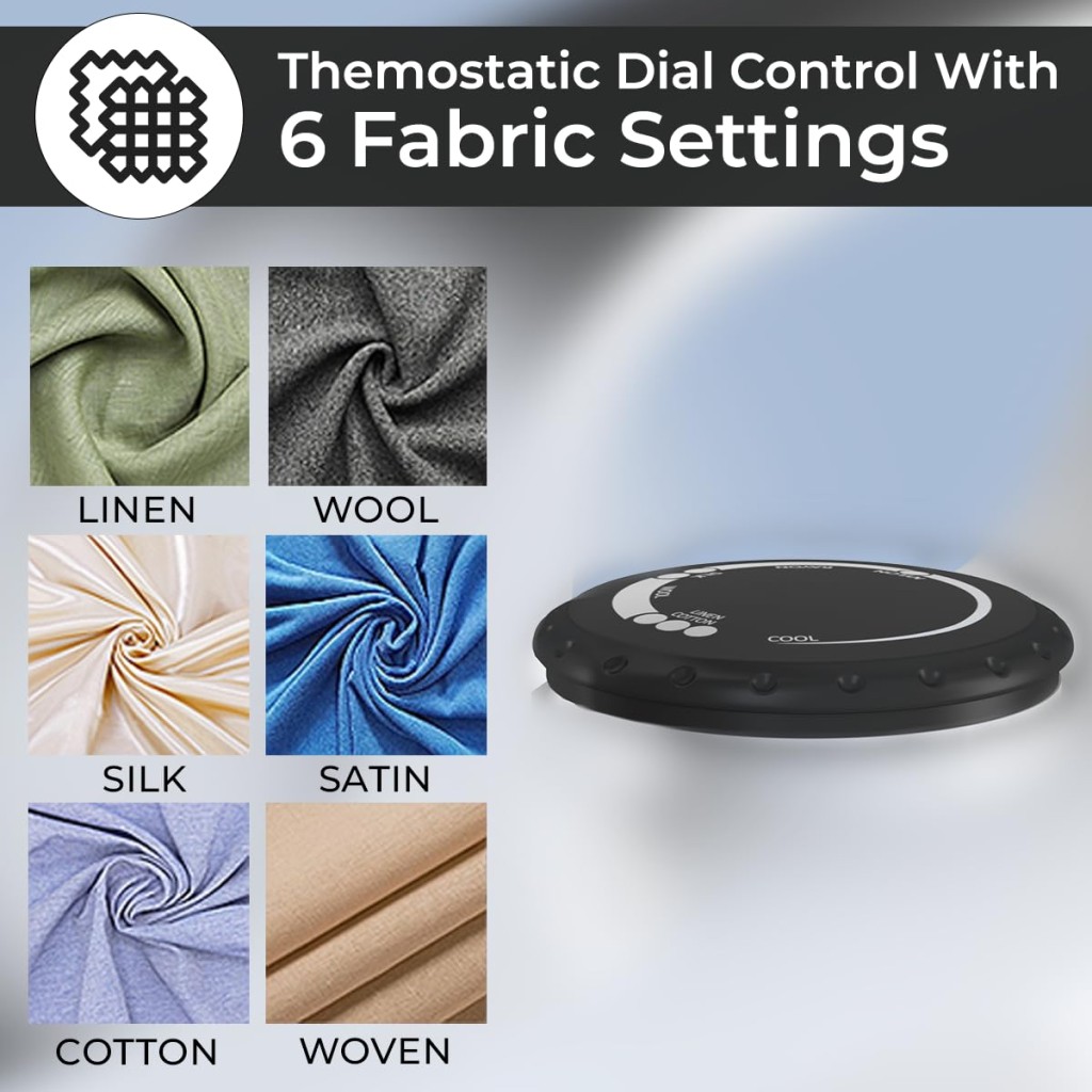 Crompton Cromyon 1000W Lightweight Iron,Weilburger Non Stick Soleplate for Smooth Gliding, (Black)