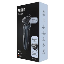 Braun Electric Razor for Men, Series 6 60N1000S SensoFlex Electric Shaver, Rechargeable, Wet & Dry Foil Shaver with Travel Case