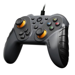 EvoFox Elite Ops Wired Gaming Controller for PC, Android TV and PS3 with 2.4m Long Cable | Dual Vibration Rumble Motors