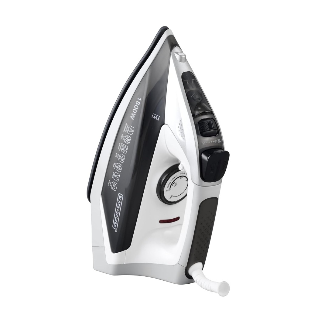 Black+Decker 1800W Steam Iron Black & White