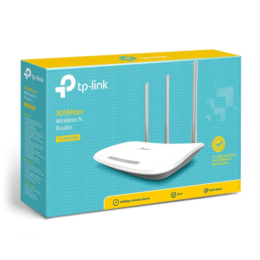 TP-link N300 WiFi Wireless Router TL-WR845N | 300Mbps Wi-Fi Speed | Three 5dBi high gain Antennas | IPv6 Compatible