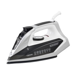 Black+Decker 1800W Steam Iron Black & White