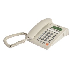 Beetel M59 Caller ID Corded Landline Phone with 16 Digit LCD Display & Adjustable contrast (White)