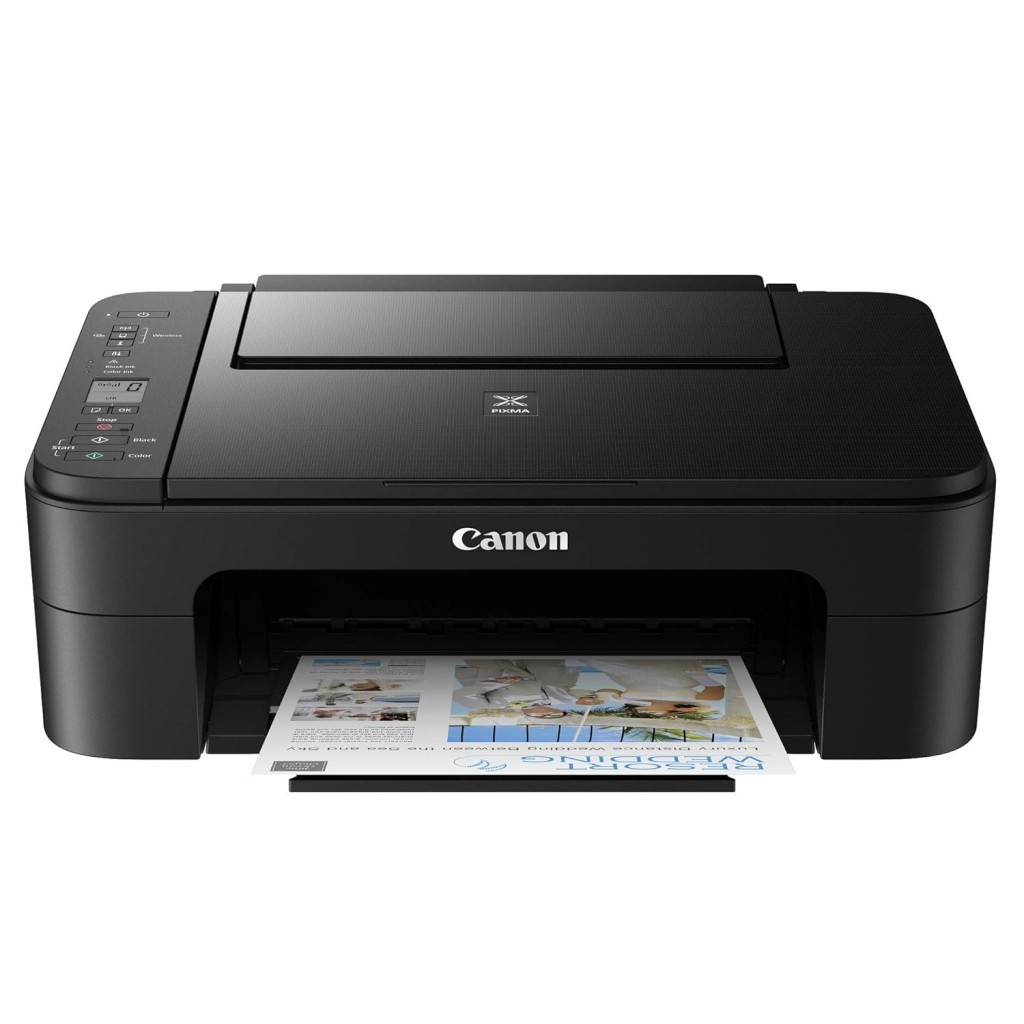 Canon PIXMA E3370 All-in-One Wireless Ink Efficient Color Printer (Black)