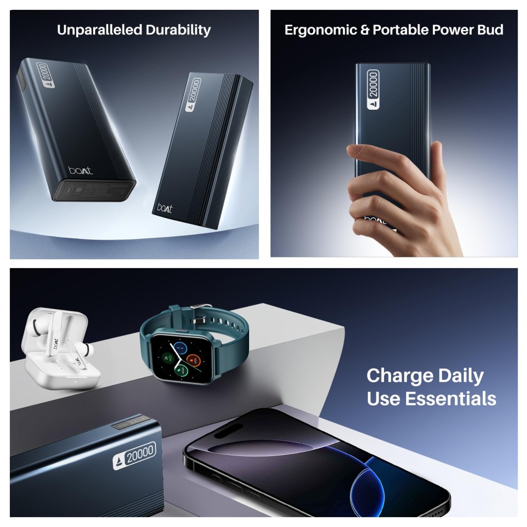 Boat Energyshroom Energyshroom PB401 20000 mAh 22.5W Fast Charging Power Bank