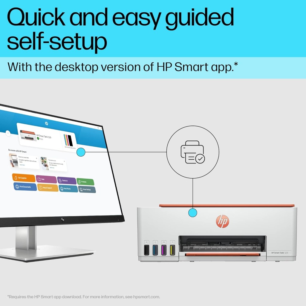 HP Smart Tank 529 All-in-One Colour Printer |Up to 4000 Black & 6000 Colour Prints