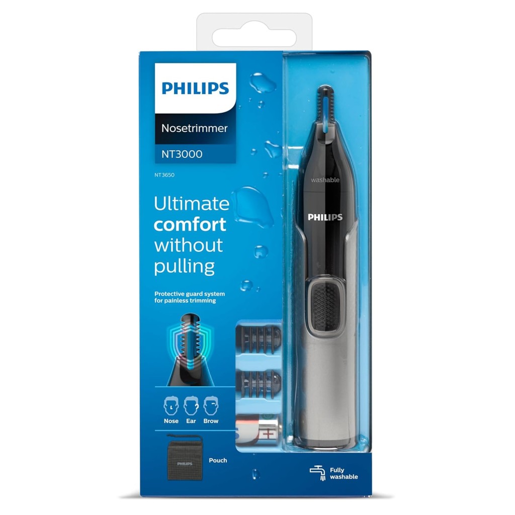PHILIPS Unisex Nose Hair Trimmer, Series 3000 Nose, Ear And Eyebrow Trimmer