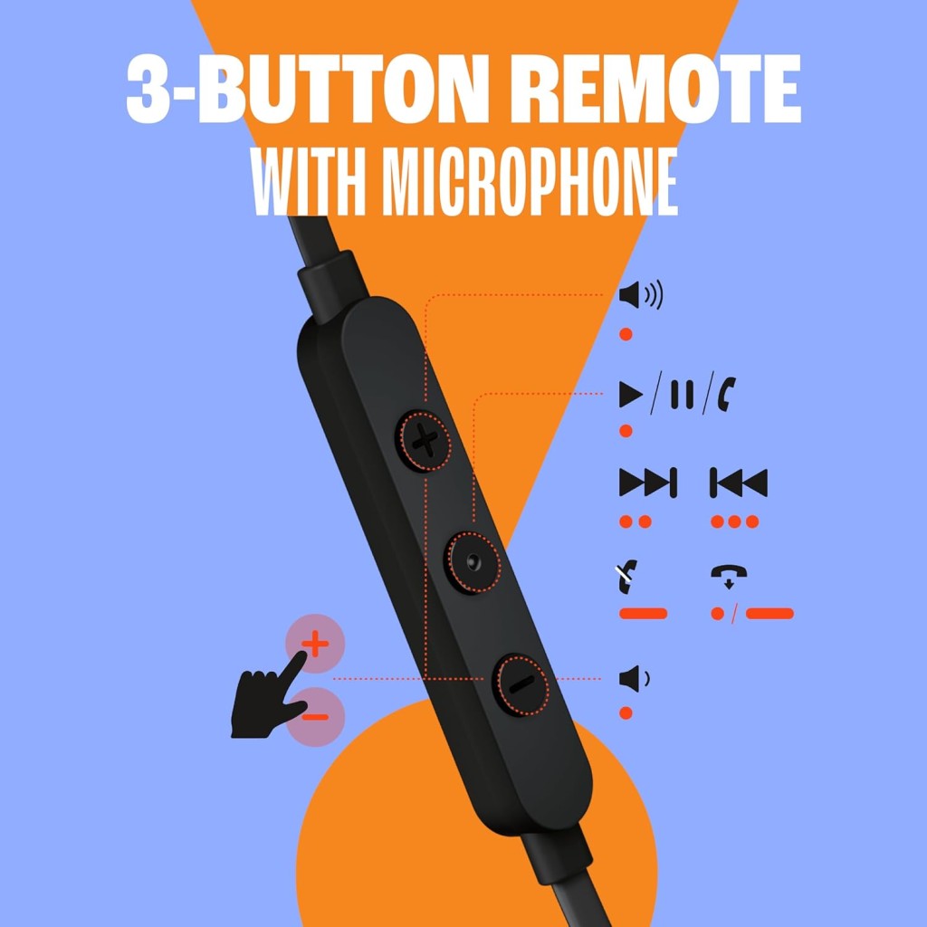 JBL Tune 310 Wired in Ear Type C Headphones, Hi-Res Audio with Digital-to-Analog Converter, 3-Button EQ Preset Remote with Microphone