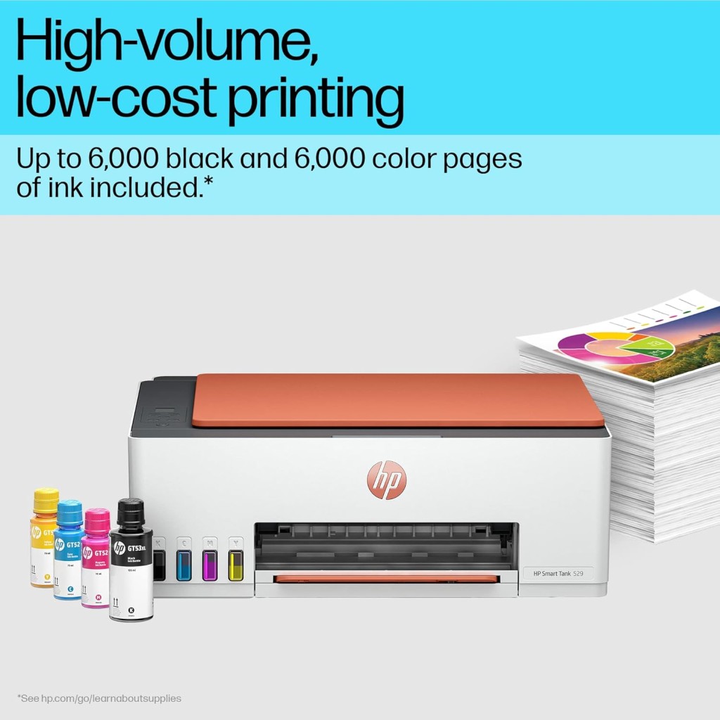 HP Smart Tank 529 All-in-One Colour Printer |Up to 4000 Black & 6000 Colour Prints