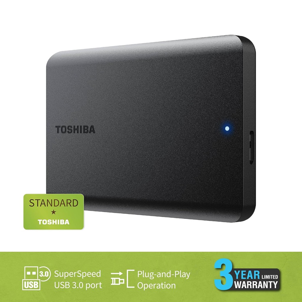 Toshiba Canvio Basics 2TB Portable External HDD - USB 3.0 for PC Laptop Windows and Mac