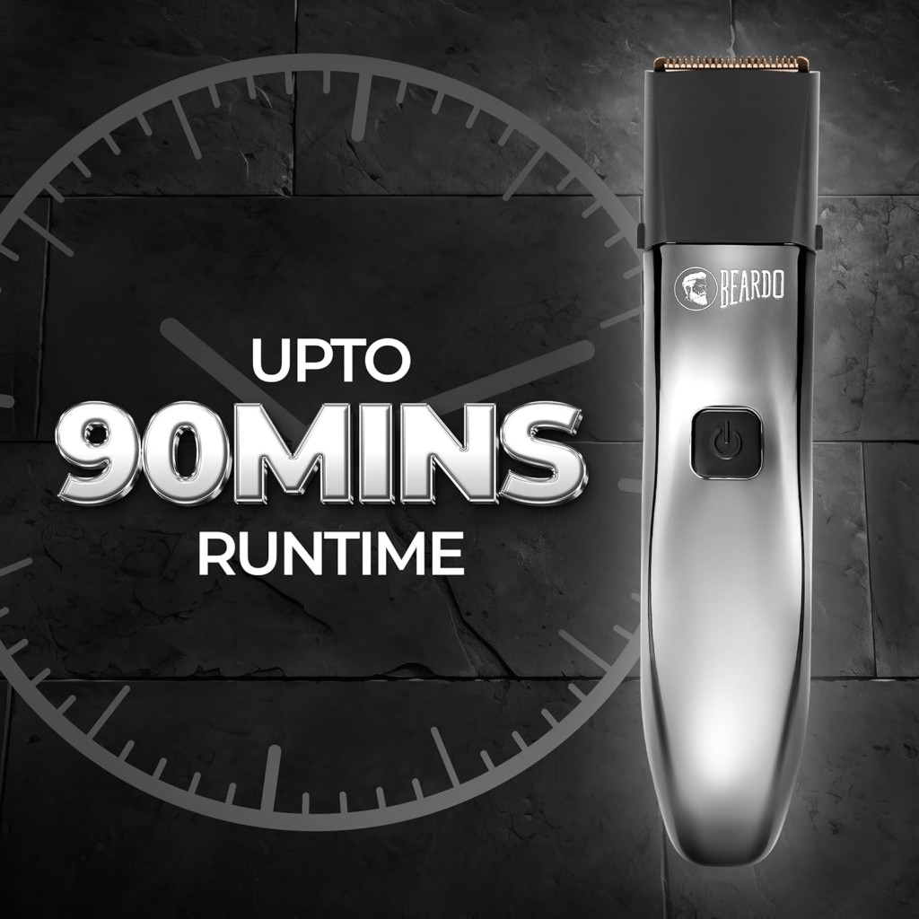 Beardo Chrome Beast Multipurpose Full Body Groomer Trimmer Set For Men | 40 Length Settings | 8 attachments