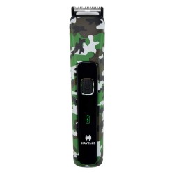 Havells Bt5113 Rechargeable Beard Trimmer,Super Fast Charge,Trimming Lengths Upto 13 Mm For Multiple Styles (Military) (Black&Green),Men