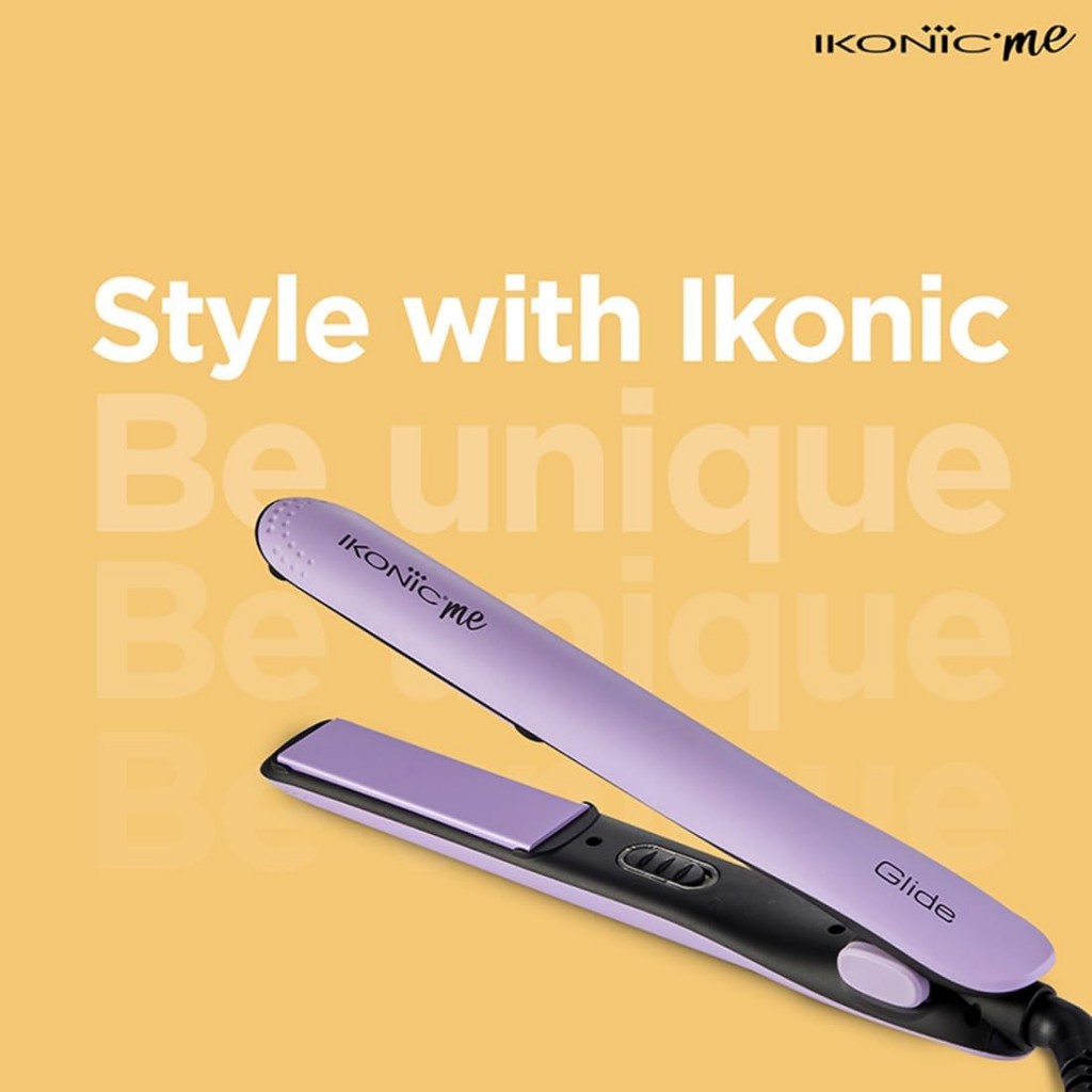 Ikonic Glide Hair Straightener Ceramic Coated Floating Plates Quick Heat Up Switch Light Indicator Compact Design