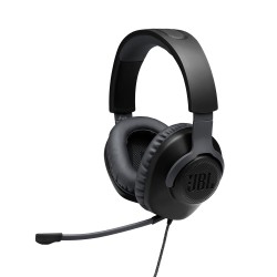JBL Quantum 100 Wired Over Ear Gaming Headphones with Mic, 40mm Dynamic Drivers, Quantum Sound (Black)