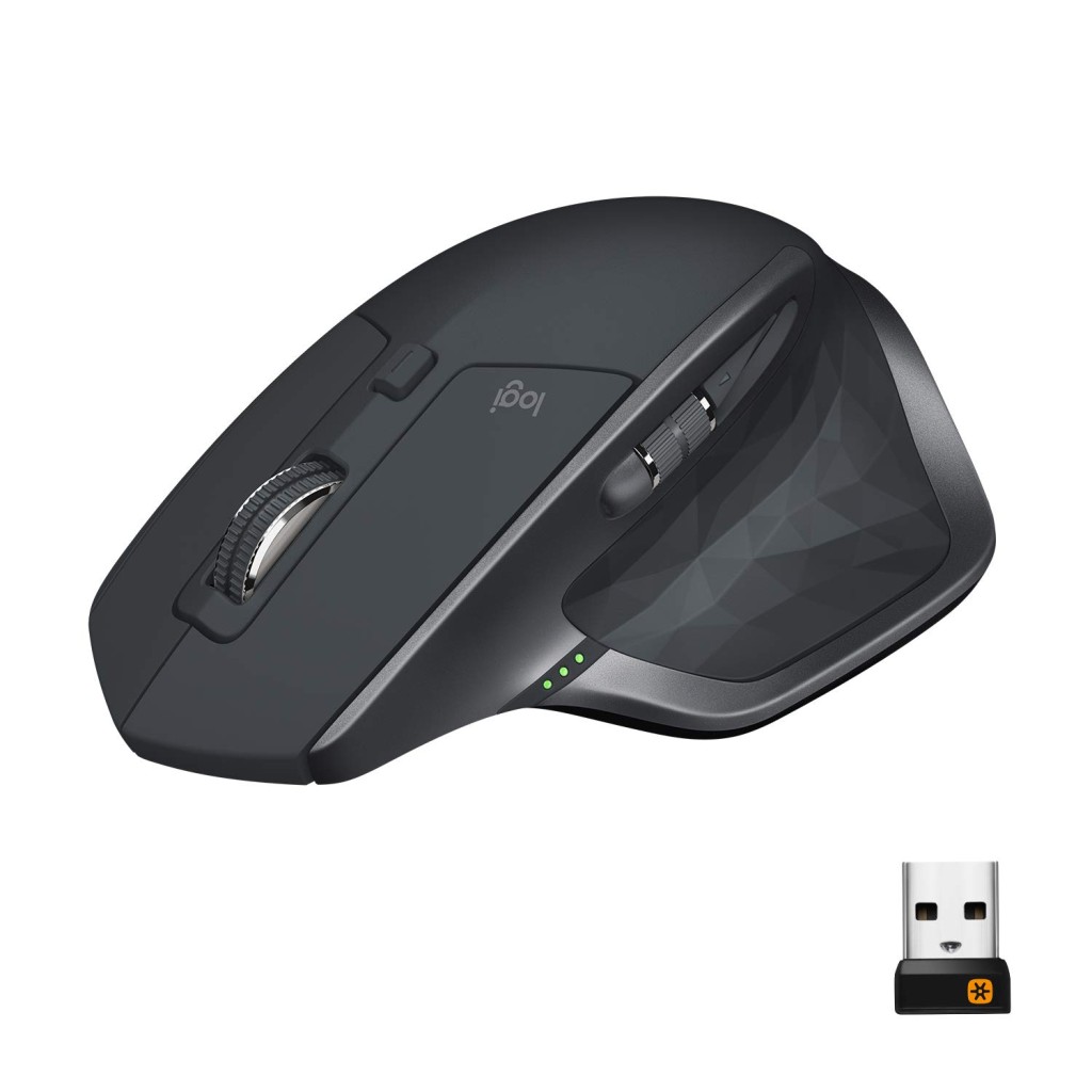 Logitech MX Master 2S Wireless Mouse, Multi-Device, Bluetooth or 2.4GHz Wireless with USB  OS - Black