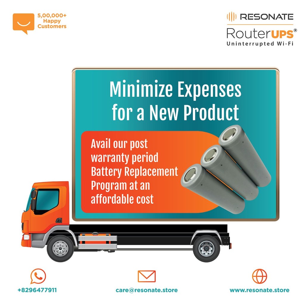 RESONATE RouterUPS CRU12V2A Router UPS Compatible with, Set Top Box, Alexa, Mini Camera