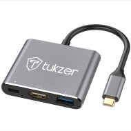 Tukzer USB C to HDMI Adapter (3 in 1) Type C Hub 3.1 to (TZ-Q11 Space Grey)